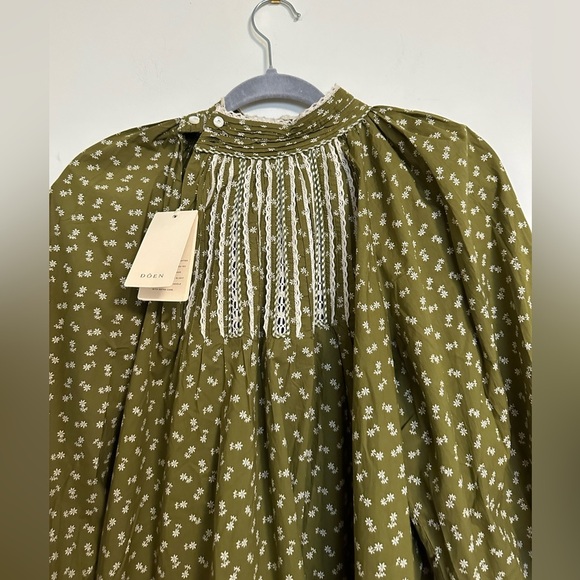 Doen Sage Green Mini Dress with White Accents - Picture 7 of 16